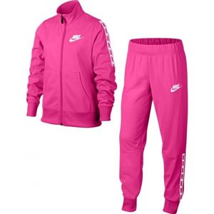 Nike NSW TRK SUIT TRICOT růžová L - Dívčí souprava