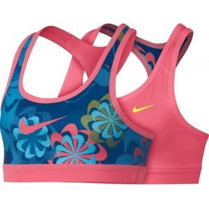 Nike NP BRA CLASSIC REV AOP1 G růžová XS - Dětská sportovní podprsenka