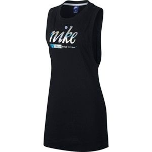 Nike SPORTSWEAR DRSS METALLIC černá L - Dámské šaty