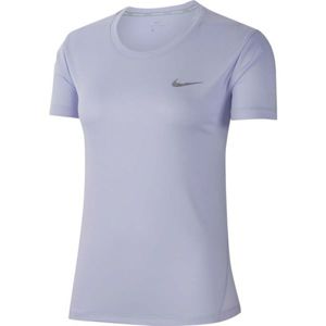 Nike MILER TOP SS fialová S - Dámské tričko