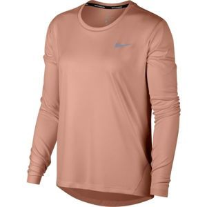 Nike MILER TOP LS Dámské tričko, růžová, velikost L