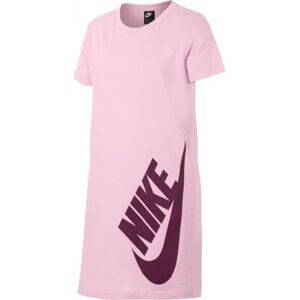 Nike NSW DRESS T SHIRT Dívčí šaty, růžová, velikost M