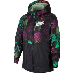 Nike NSW WR JKT HD AOP1 černá XL - Dívčí bunda