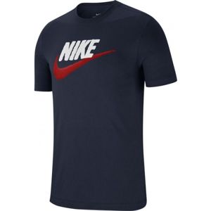 Nike NSW TEE BRAND MARK M tmavě modrá S - Pánské tričko