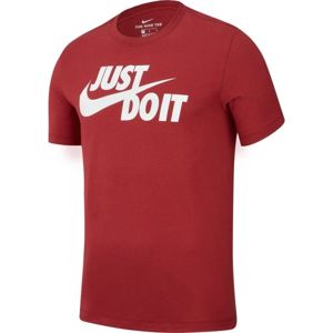 Nike NSW TEE JUST DO IT SWOOSH červená L - Pánské tričko