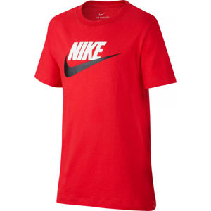 Nike NSW TEE FUTURA ICON TD B červená S - Chlapecké tričko
