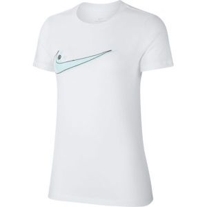 Nike SPORTSWEAR TEE DOUBLE SWOOSH bílá XL - Dámské tričko