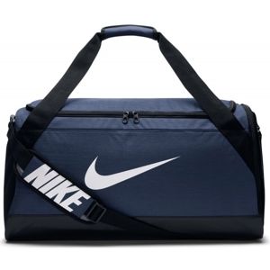 Nike BRASILIA MEDIUM DUFFEL Sportovní taška, Tmavě modrá,Černá,Bílá, velikost M