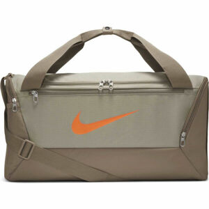 Nike BRASILIA S DUFF Sportovní taška, Khaki,Hnědá,Oranžová, velikost