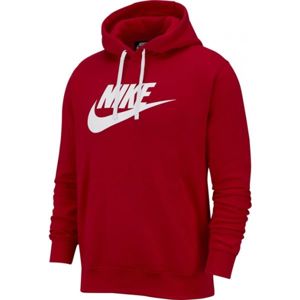 Nike NSW CLUB HOODIE PO BB GX M červená XL - Pánská mikina