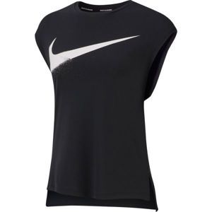 Nike TOP SS REBEL GX Dámské tričko bez rukávů, černá, velikost S