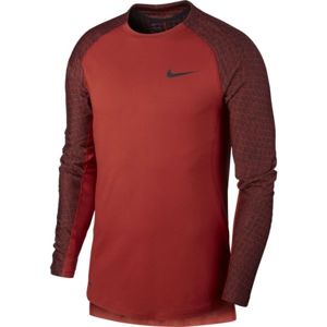 Nike NP TOP LS UTILITY THRMA M červená L - Pánské triko s dlouhým rukávem