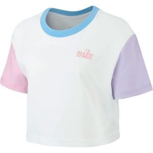 Nike NSW TEE FEMME 2 CROP bílá S - Dámské tričko