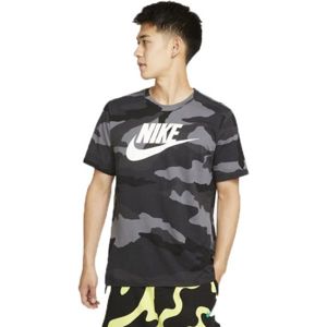 Nike NSW SS TEE CAMO 1 M tmavě šedá XL - Pánské tričko