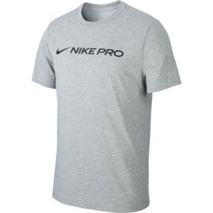 Nike DRY TEE NIKE PRO šedá 2XL - Pánské tričko