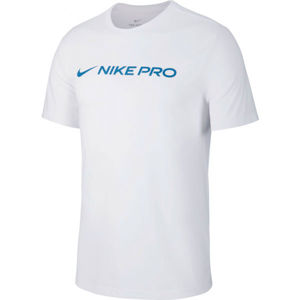 Nike DRY TEE NIKE PRO M bílá XL - Pánské tréninkové tričko