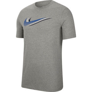 Nike NSW SS TEE SWOOSH M šedá L - Pánské tričko