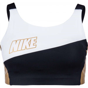 Nike SWOOSH MTLC LOGO BRA PAD Dámská sportovní podprsenka, černá, velikost