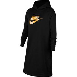 Nike NSW SHINE GX HD DRESS PR G Dívčí šaty, černá, velikost S