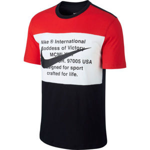 Nike NSW SWOOSH TEE SS M černá M - Pánské tričko