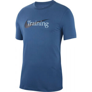 Nike DFC TEE SW TRAINING Pánské tréninkové tričko, Modrá,Černá, velikost