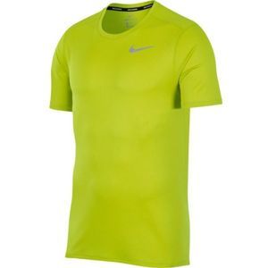 Nike DRI FIT BREATHE RUN TOP SS zelená S - Pánské běžecké tričko