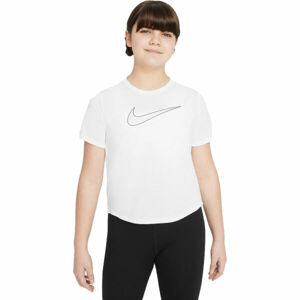 Nike DRI-FIT ONE Dívčí tričko, bílá, veľkosť S