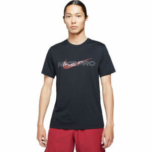 Nike DF TEE DB NK PRO M Pánské tréninkové tričko, černá, velikost XXL