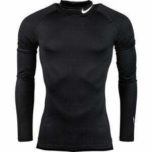 Nike NP DF TIGHT LS MOCK M Pánské tréninkové triko, černá, velikost XXL