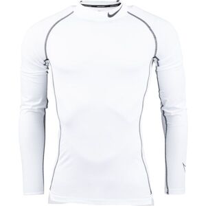 Nike NP DF TIGHT LS MOCK M Pánské tréninkové triko, bílá, velikost XXL