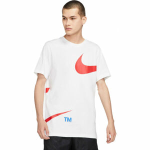 Nike NSW TEE STMT GX M Pánské tričko, Bílá,Červená, velikost M
