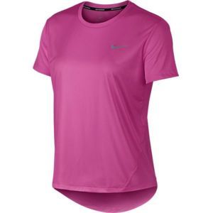 Nike MILER TOP SS červená S - Pánské běžecké triko