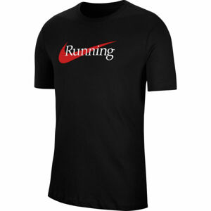 Nike DRI-FIT Pánské běžecké tričko, Černá,Červená,Bílá, velikost