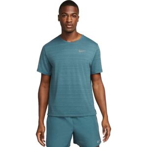 Nike DRI-FIT MILER Pánské běžecké tričko, tmavě zelená, velikost S