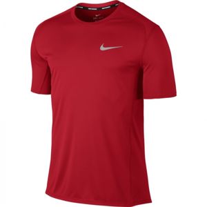 Nike NK DRY MILER TOP  SS M červená XL - Pánský běžecký top