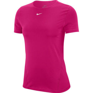 Nike NP 365 TOP SS ESSENTIAL W Dámské tričko, růžová, velikost XL