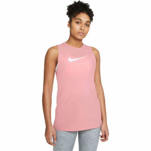 Nike NP TANK ESSNTL OPEN BCK GX W Dámské sportovní tílko, Růžová,Bílá, velikost M