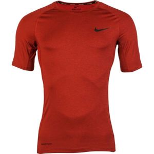 Nike NP TOP SS TIGHT M vínová L - Pánské tričko