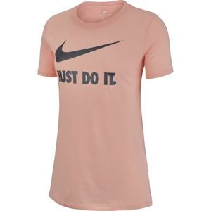 Nike NSW TEE CREW JDI SWSH HBR světle růžová XL - Dámské triko