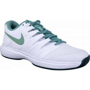 Nike AIR ZOOM PRESTIGE HC W Dámská tenisová obuv, Bílá,Světle zelená,Černá, velikost 40.5
