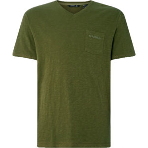 O'Neill LM ESSENTIALS V-NECK T-SHIRT tmavě zelená XL - Pánské tričko