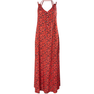 O'Neill LW BELINDA AOP LONG DRESS červená XL - Dámské šaty