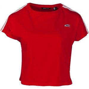 O'Neill LW WAVE CROPPED TEE Dámské tričko, Červená,Bílá, velikost