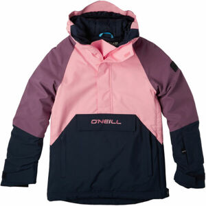 O'Neill ANORAK JACKET Dívčí lyžařská/snowboardová bunda, růžová, velikost 170