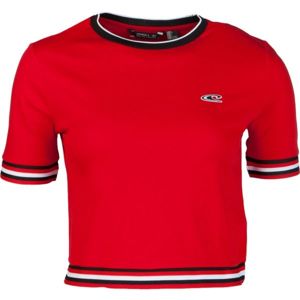O'Neill LW SPORT STRIPE RIB TEE Dámské tričko, Červená,Bílá,Černá, velikost