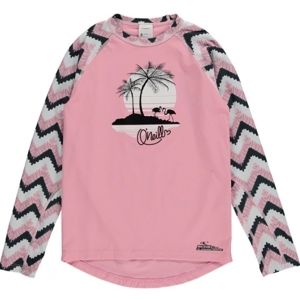O'Neill PG HORIZON PALM L/SLV SKIN růžová 10 - Dívčí surf tričko