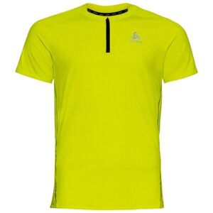 Odlo AXALP TRAIL T-SHIRT CREW NECK S/S 1/2 ZIP Pánské tričko, žlutá, velikost L