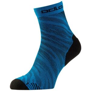 Odlo CERAMICOOL RUN GRAPHIC 2PCS SOCKS QUARTER Ponožky, Modrá,Černá, velikost 45-47