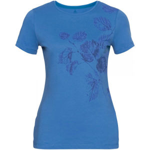 Odlo WOMEN'S T-SHIRT CREW NECK S/S KUMANO PRINT modrá M - Dámské tričko