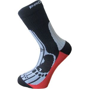 PROGRESS MERINO Turistické ponožky s merinem, černá, veľkosť 43-47